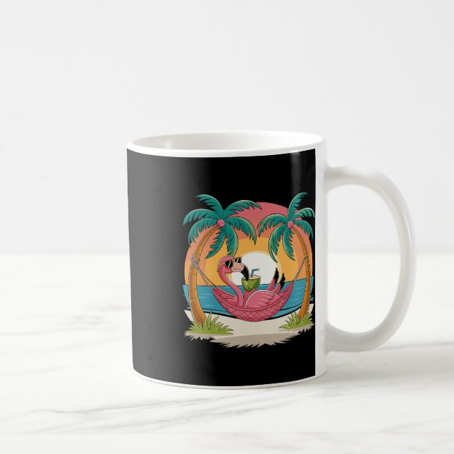 Mug Flamant rose Vacances d'été Famille Correspondant  (Droite)