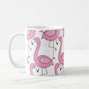 Mug Flamants exotiques, design vintage sans soudure.
