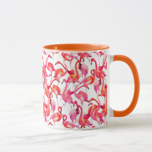 Mug Flamants roses d'aquarelle dans les aquarelles