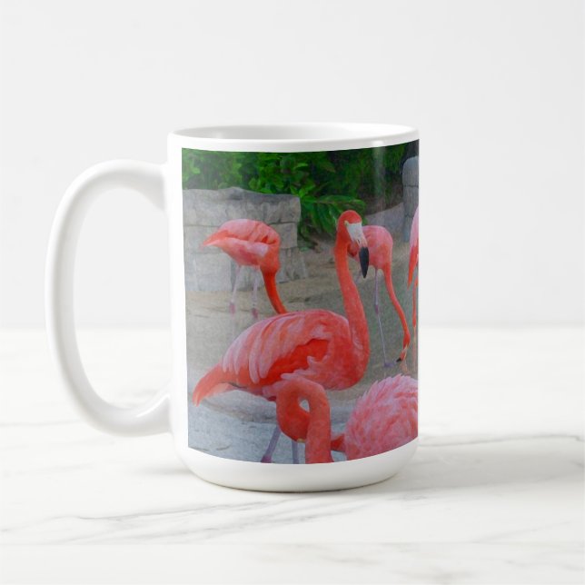 Mug Flamants roses De Floride Rose À La Plage (Gauche)