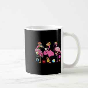 Mug Flamants roses hawaïens drôles buvant Tail Noël I