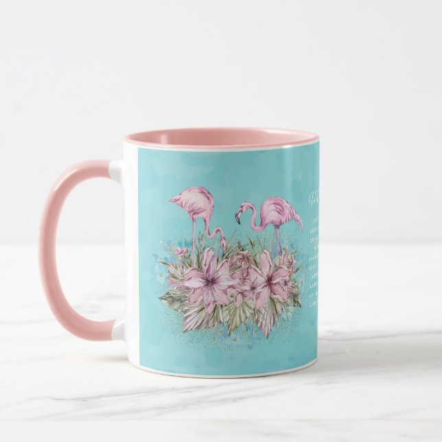 Mug FLAMANTS ROSES personnalisés (Gauche)