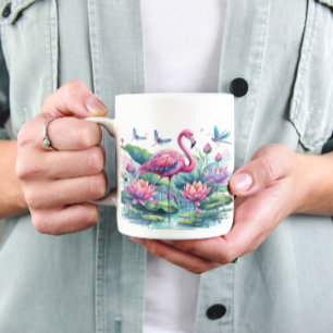 Mug Flamants roses roses