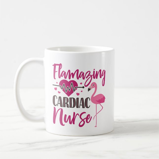 Mug Flamazing Cardiac Nurse Flamant rose de soins infi (Gauche)