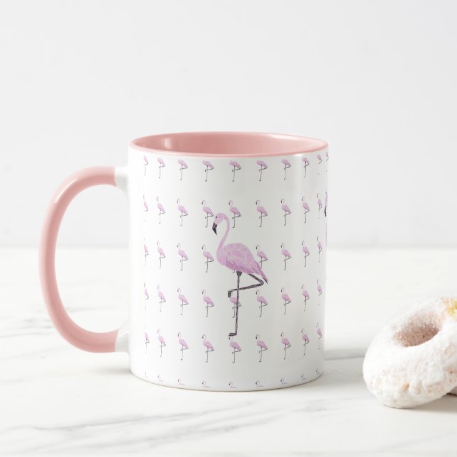 Mug Flamingo de vidro - Glass Flamingo (Avec donut)