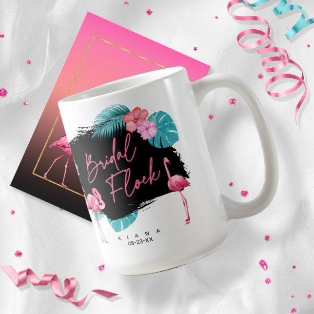 Mug Flamingo Enterrement de Vie de Jeune Fille Troupea (Créateur téléchargé)
