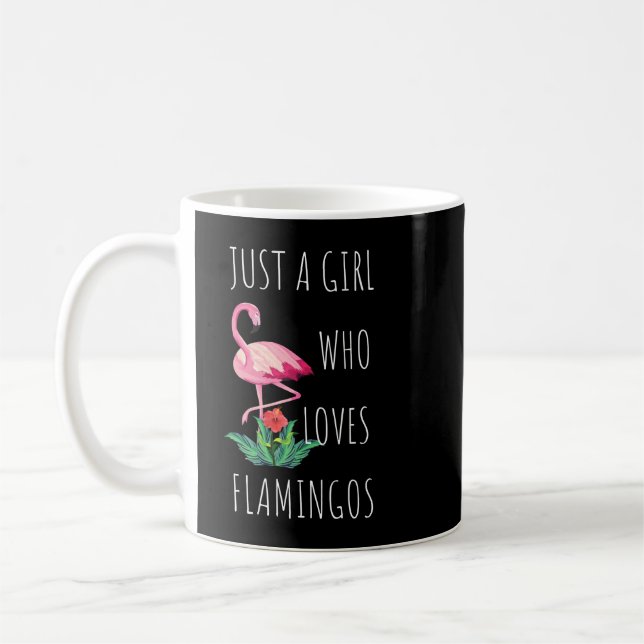 Mug Flamingo Just a Girl loves Flamingos (Gauche)