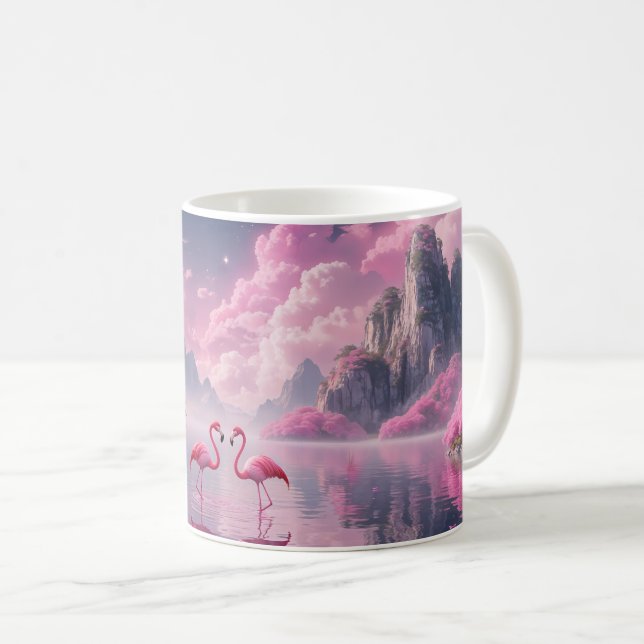 Mug Flamingos dans un monde de rêve (Devant droit)