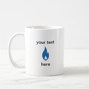 Mug Flamme Bleue / Feu / Texte modifiable Fumée des de
