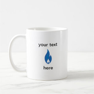 Mug Flamme Bleue / Feu / Texte modifiable Fumée des de
