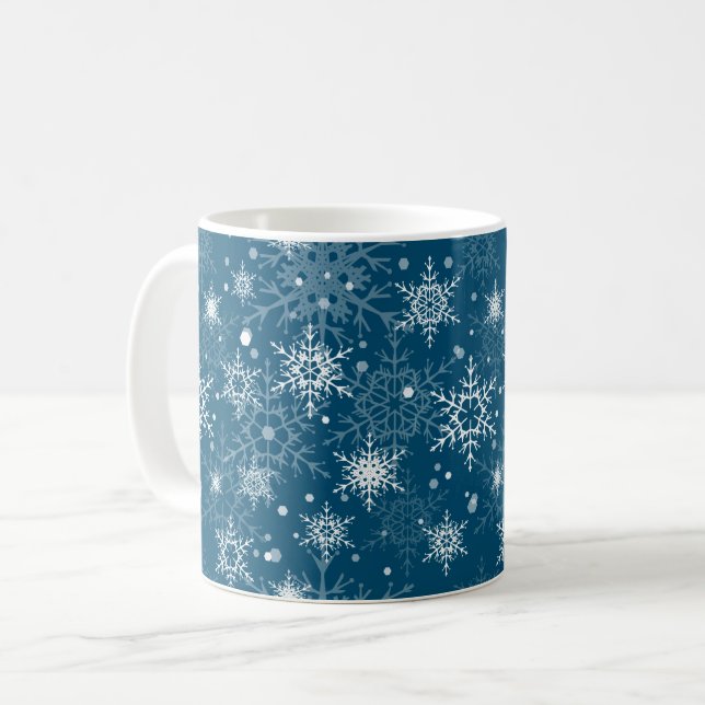 Mug Flammes à neige blanches (Devant gauche)