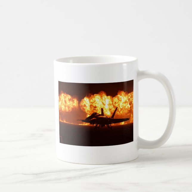 Mug Flammes de chasseur à réaction (Droite)