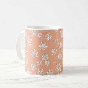 Mug Flammes de neige 3D blanches sur un Arrière - plan