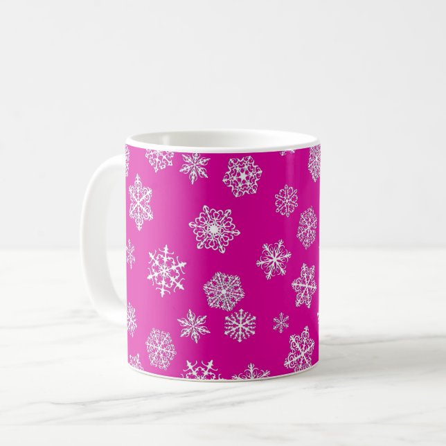 Mug Flammes de neige blanches de 3 jours sur un arrièr (Devant gauche)