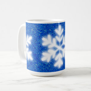 Mug Flammes de neige bleu froid du Pôle Nord   neige m