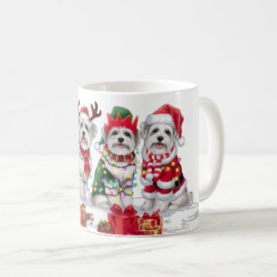 Mug Flammes de Noël des rameurs de chapeau de Père Noë