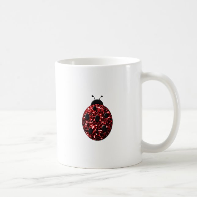 Mug Flammes de parties scintillant rouge foncé (Droite)