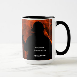 Mug Flammes de pompier personnalisées