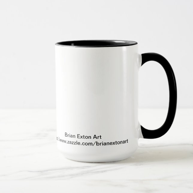 Mug Flammes jumelles se lèvent dans le ciel (Droite)