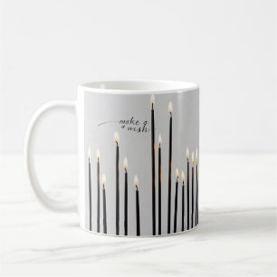 Mug Flammes minimalistes de bougies lumineuses à ligne