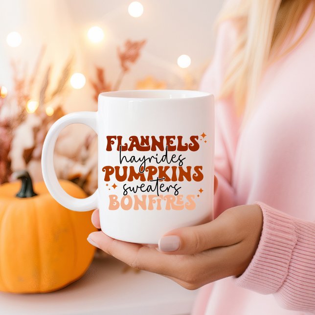 Mug Flanelles Promenades en Charrette Potirons Écharpe (Créateur téléchargé)