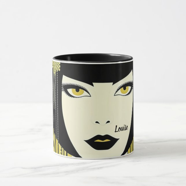 Mug Flapper des années 1920. Personnalisé (Centre)