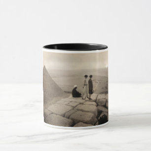 Mug Flapper Girls Sunrise Khufu Pyramid, Égypte 1920