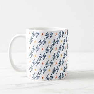 Mug Flash. Éclair Motif sans couture. Arrière-plan