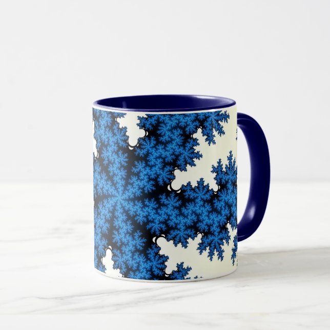 Mug Fléau de neige bleu Chine (Devant droit)