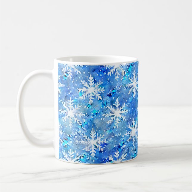 Mug Fléau de neige bleu et turquoise Icy (Gauche)