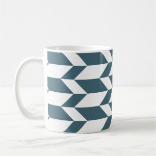 Mug Flèche à deux tons gras Chevron Bleu Bleu Bleu
