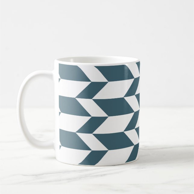 Mug Flèche à deux tons gras Chevron Bleu Bleu Bleu (Gauche)