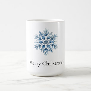 Mug Flèche de neige bleu blanc d'hiver