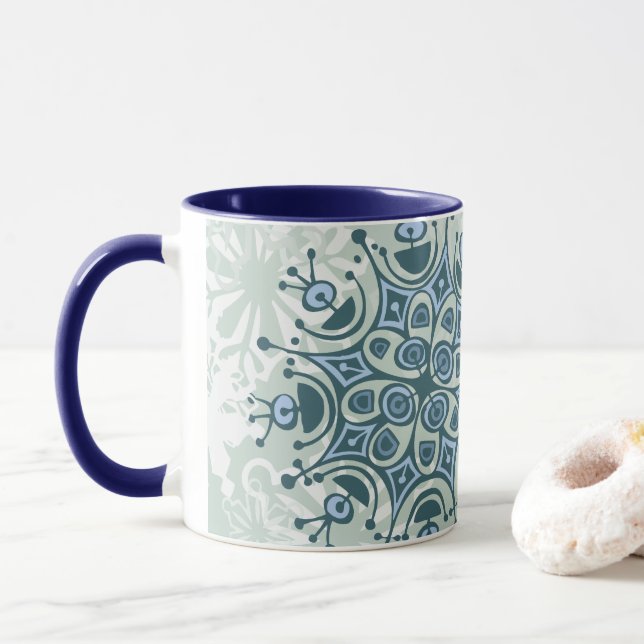 Mug Flèche de neige bleue (Avec donut)
