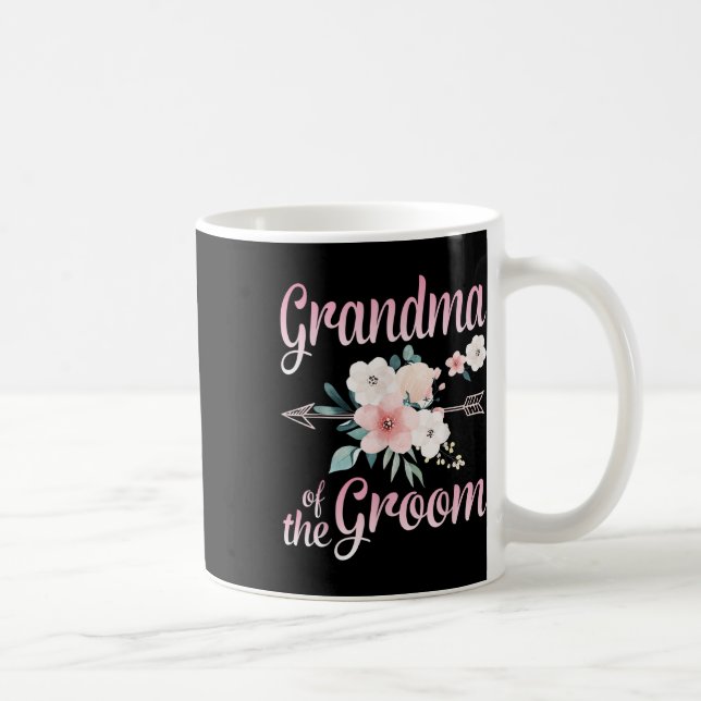 Mug Flèche Fleur Joyeuse Grand-Mère De L'Épouse Groom (Droite)