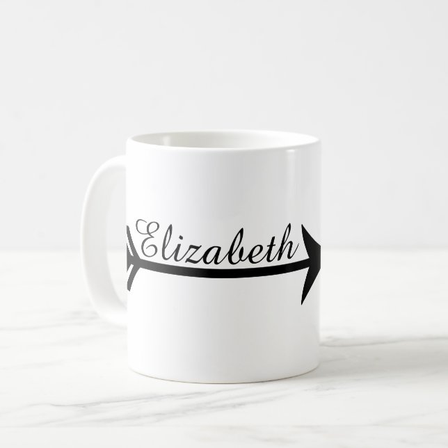 Mug Flèche personnalisée (Devant gauche)