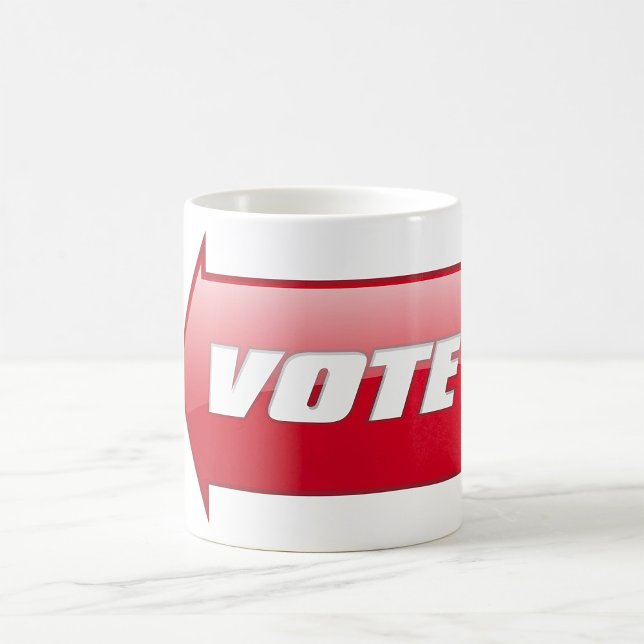 Mug Flèche rouge en gras Signer campagne électorale Vo (Créateur téléchargé)