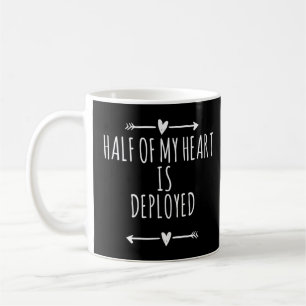 Mug Flèches Coeur Cute La Moitié De Mon Coeur Est Dépl