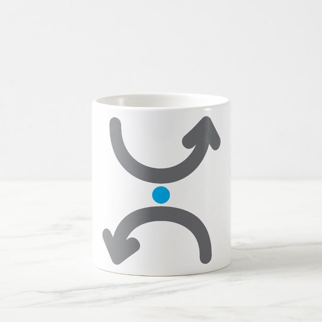 Mug Flèches courbes abstraites Échange Flux symbolique (Créateur téléchargé)