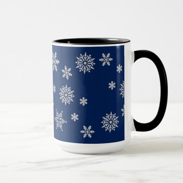 Mug Flèches de neige bleues et en argent (Droite)