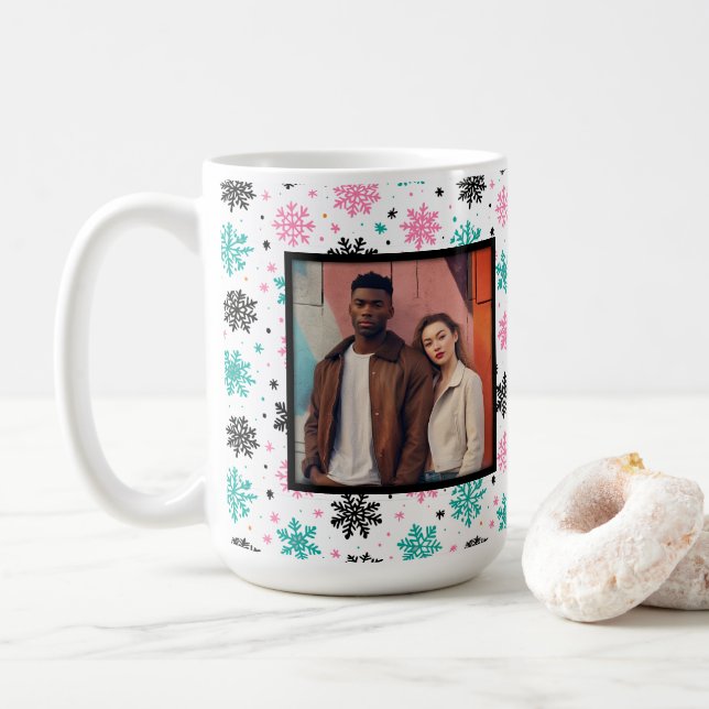 Mug Flèches de neige rétro (Avec donut)