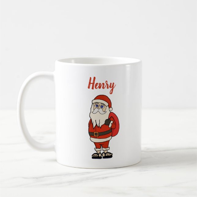 Mug Flèches de Noël du Père Noël sur mesure (Gauche)