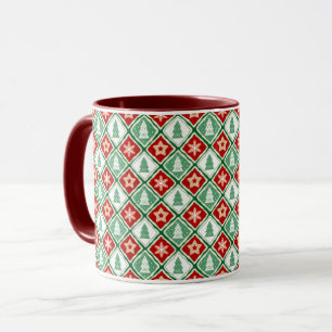 Mug Flèches de Noël et arbres de Noël
