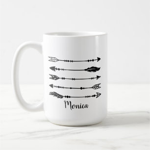 Mug Flèches de style Boho Noir & Blanc