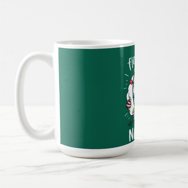 Mug Fleece Feliz Navidad Funny Cute Sheep Noël (Gauche)
