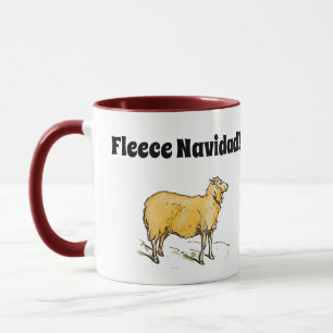 Mug Fleece Feliz Navidad Funny Sheep Joke