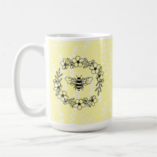 Mug Fleur Abeille Wreath Jaune Floral