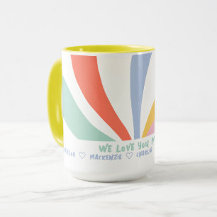 Mug Fleur Abstraite et texte personnalisé