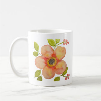 Mug Fleur aquarelle personnalisée