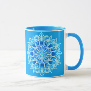 Mug Fleur Batik Mandala en Turquoise